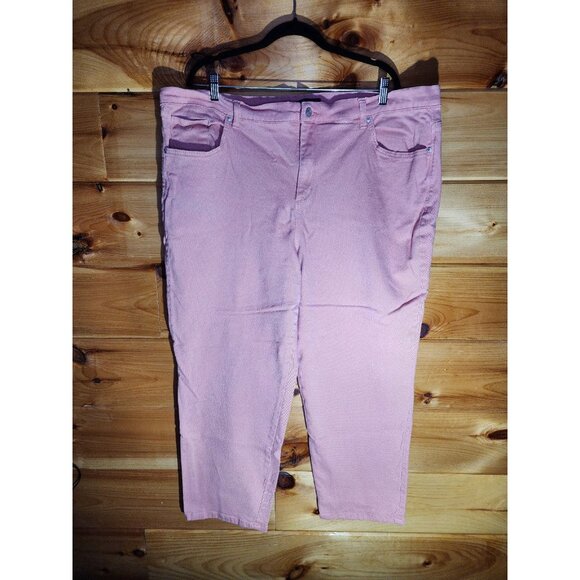 Gloria VanderBilt Pink Mauve Blush Jeans Size 24W Heritage Fit Tapered - Picture 7 of 8